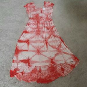 Tie dye high low maxi